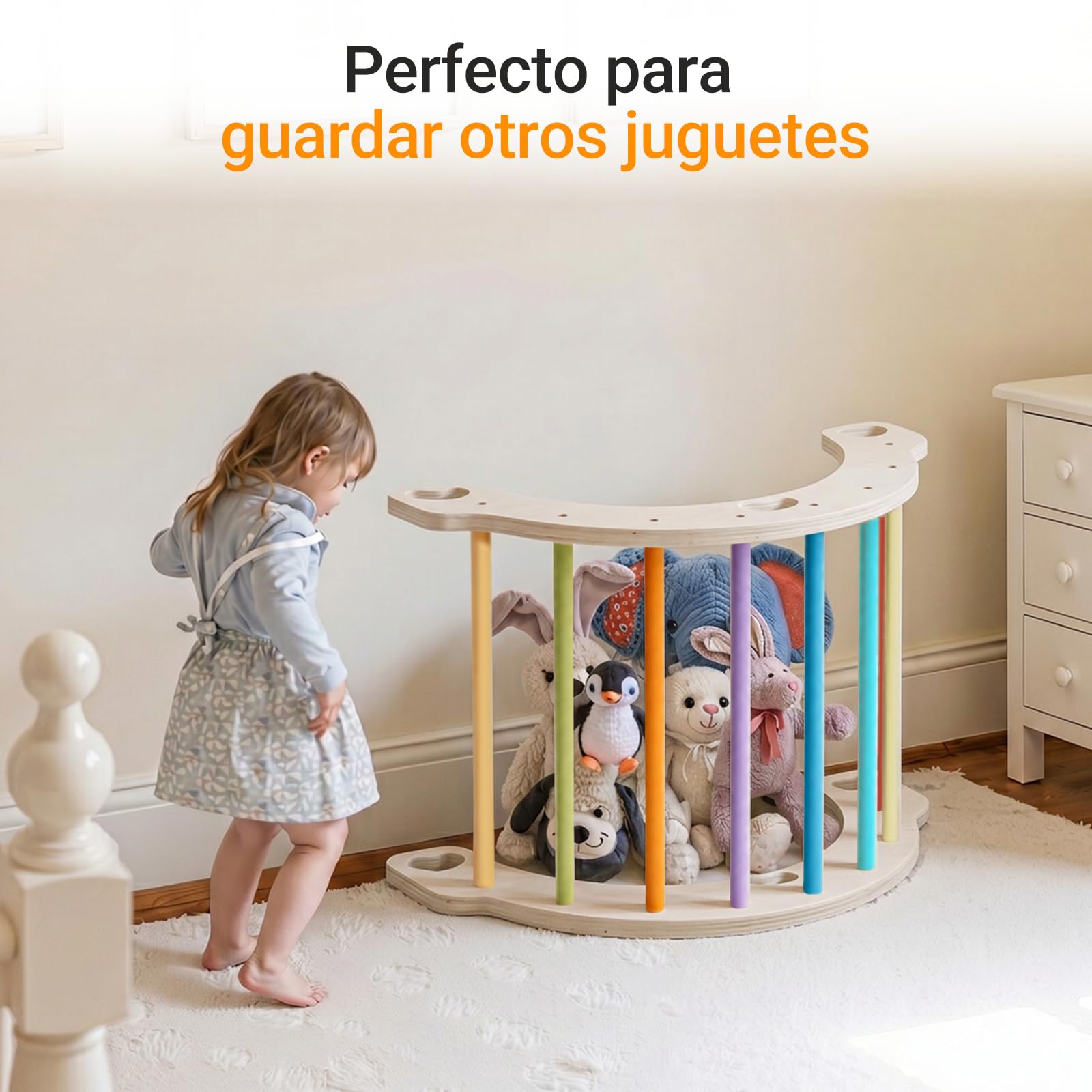 COSYLAND Arco de Escalada Montessori 3 en 1 – Triángulo de Madera Doble Cara, Balancín y Estructura de Actividades para Niños 18 Meses a 6 Años