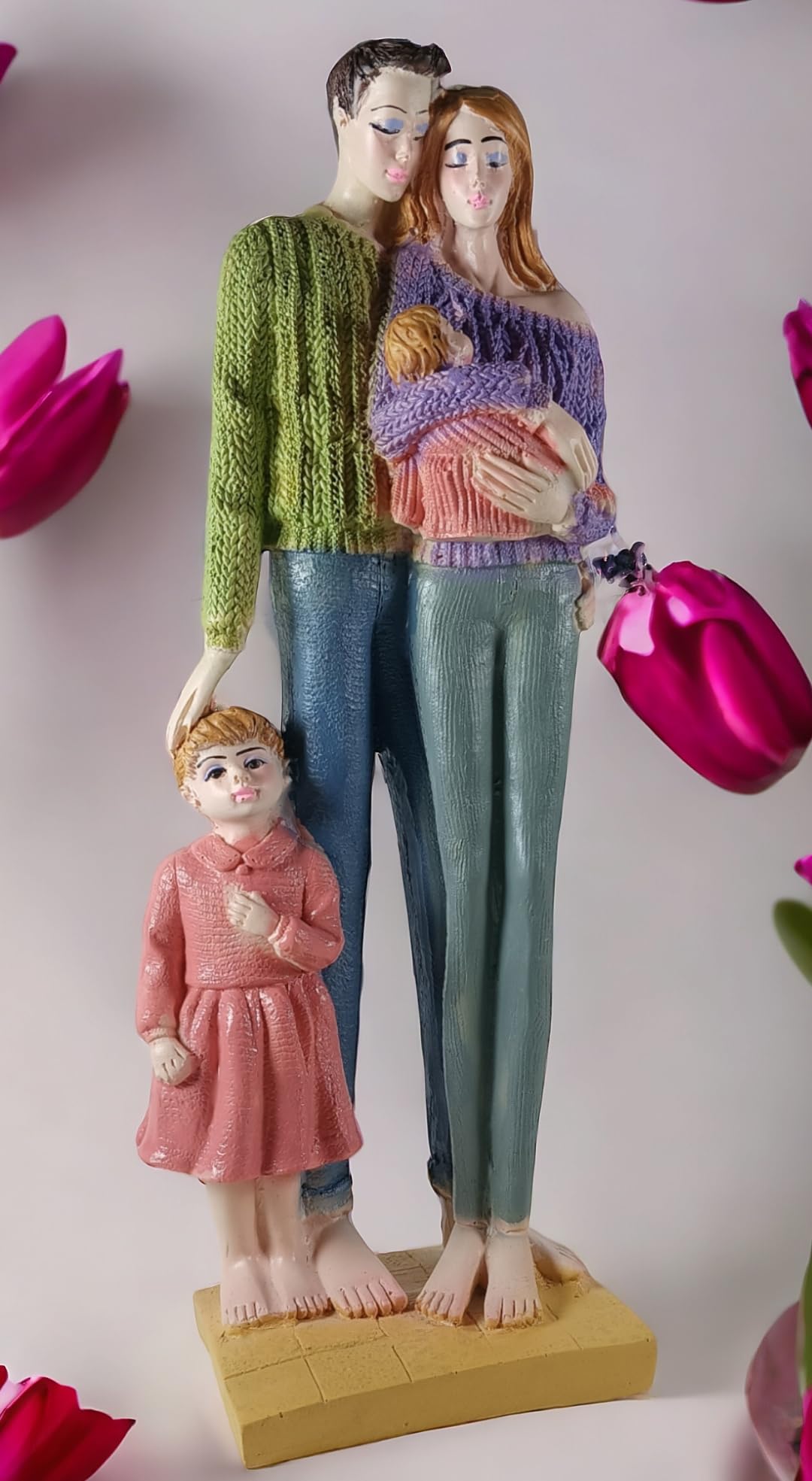 SANKALAN CREATIONS Valentine Romentic Love Couple Statue for Home Decor Showpieces|Love Couple Statue Gift Decorative Showpiece - 30 cm (Polyresin, Multicolor)