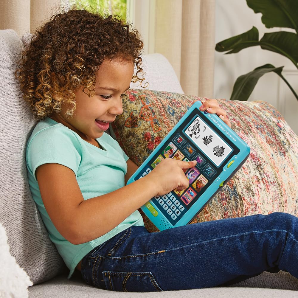 VTech - Ma Première Liseuse Interactive - Histoires à Lire et Écouter - Liseuse Enfant avec Écran Animé, Musique et Jeux Éducatifs - Jeu Lecture - Cadeau Enfant de 3 Ans à 7 Ans - Contenu en Français