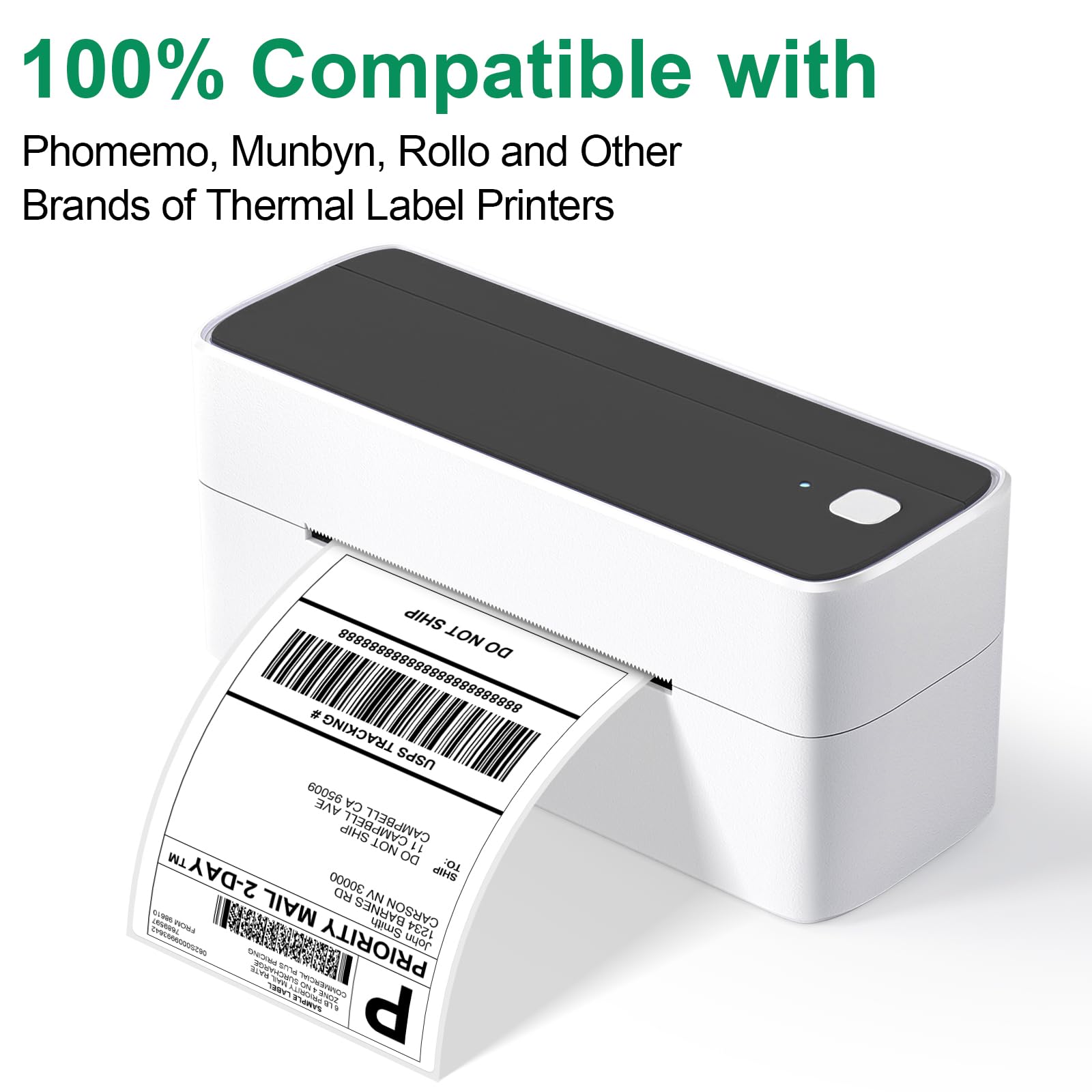Phomemo 4x6'' 1000 Etichette a Rullo, Compatibili con Stampanti di Etichette Termiche Senza BPA, Autoadesive per DHL, UPS - 100 x 150 mm