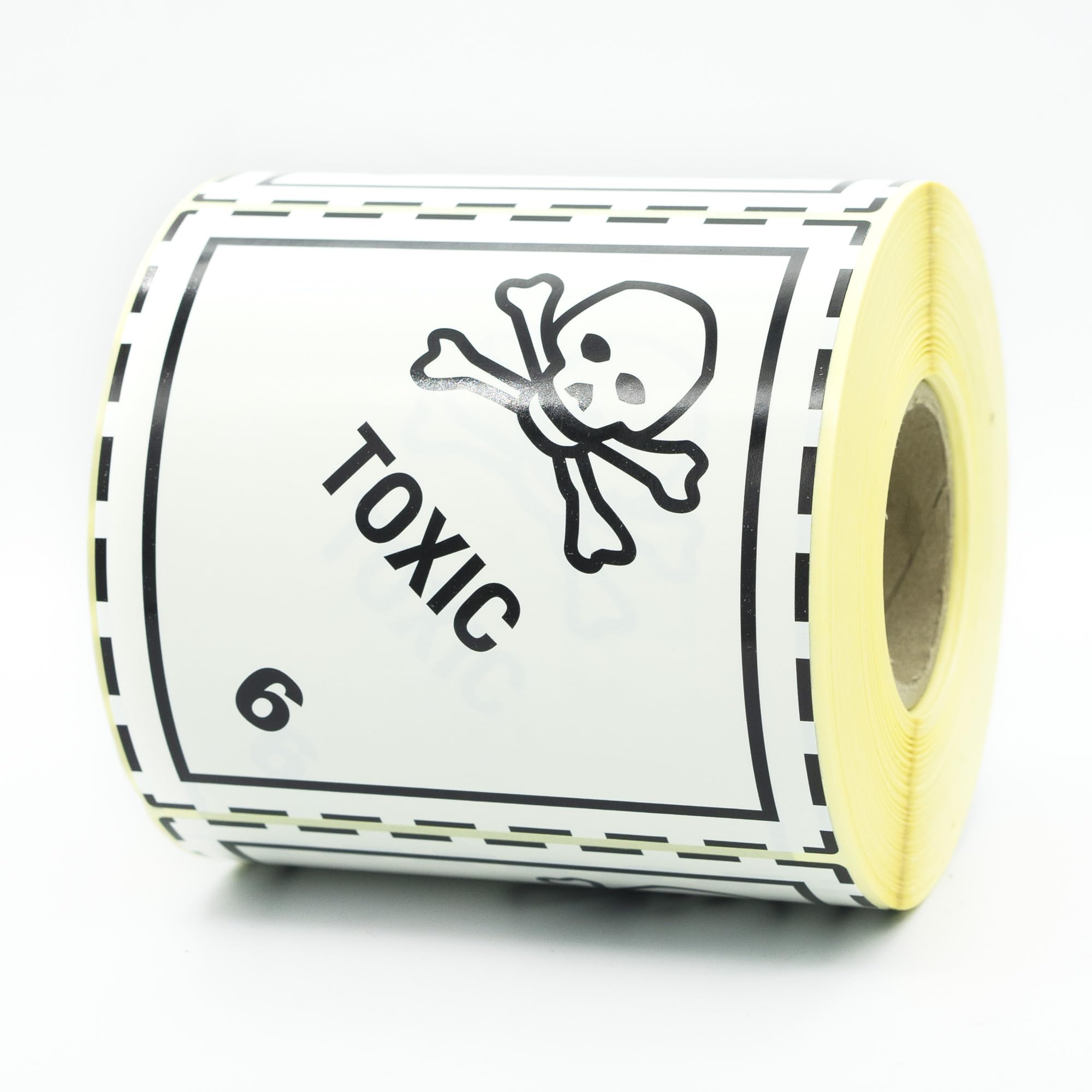 Lot de 500 étiquettes pour produits dangereux - Classe 6 ADR - 100 x 100 mm