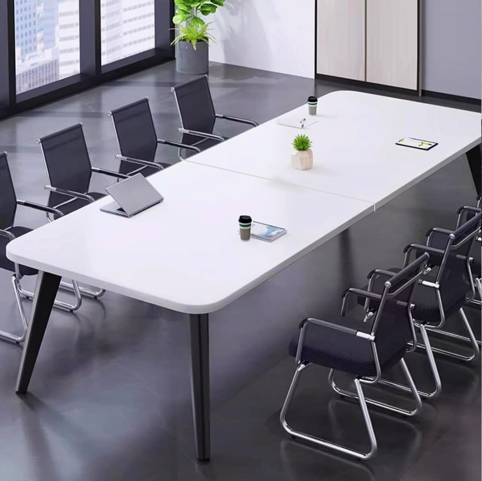 Amazon.co.jp: Ywanwj 会議用テーブル220x120x75cmオフィステーブル長 