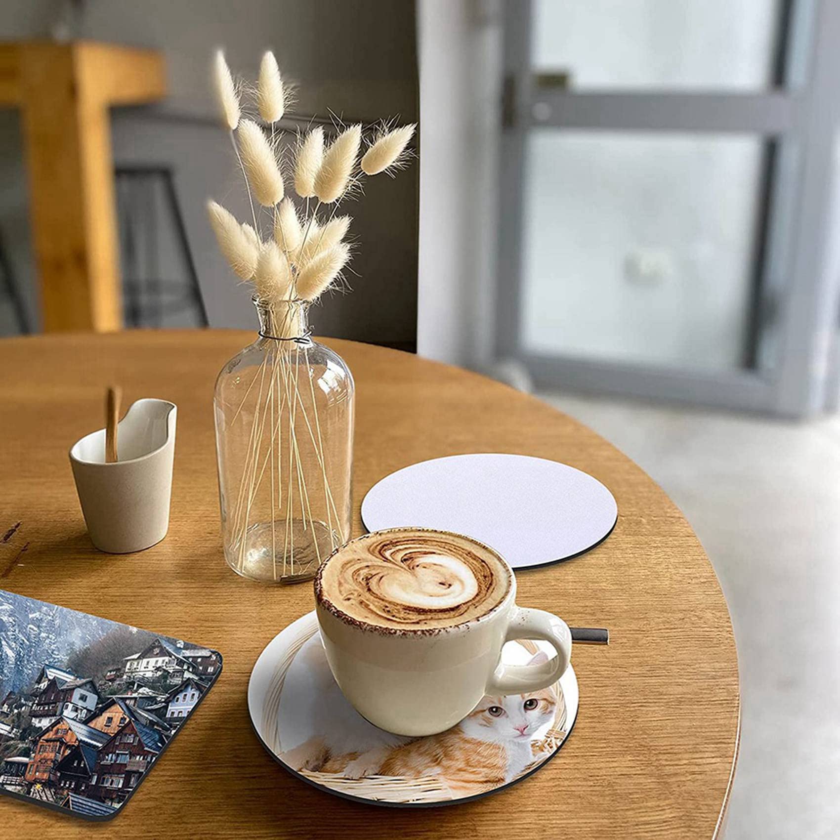 Set 16 Sottobicchieri In Neoprene Per Sublimazione - Rotondi, Bianchi, Diametro 10cm, Per Personalizzazione - Foto 12