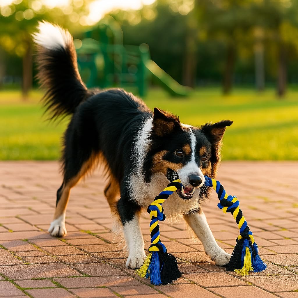 Dog Rope Toys Heavy Chew Toys for Medium & Large Breed Dogs – Durable Rope Toy, for Teething, Chewing, and Interactive Play (7 pcs Dog Toys Combo)