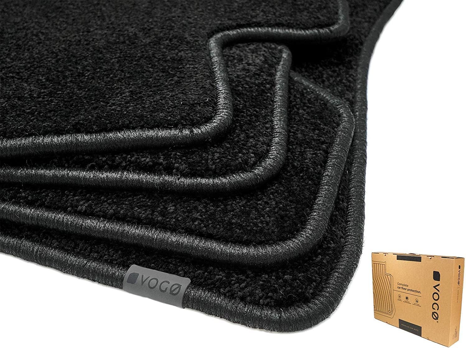 Alfombrillas Velour para Coche Estera del Coche Alfombrillas Velour Coche compatibles con Volkswagen Passat B7 2010-2014 Kombi/Sedan