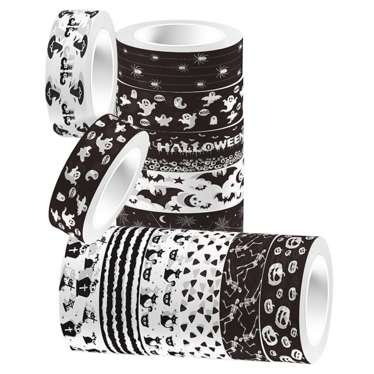 5 Set Nastro Decorativo Per Borsetta Di Halloween Distributore Di Nastro Adesivo Nastro Di Halloween Decorazioni Festa Halloween Addobbi Festa Halloween Nastri Washi 12 * 5