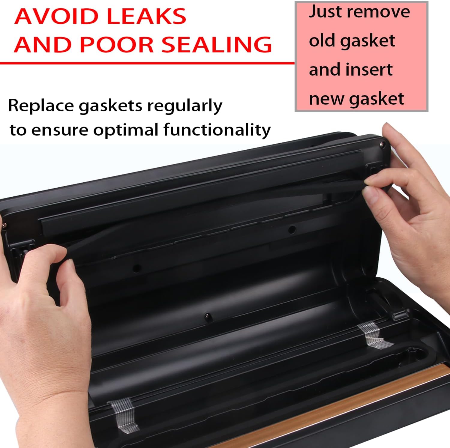 4 Pack Foam Replacement Gaskets compatible with Anova Culinary Precision Vacuum Sealer Pro,Replacement Gaskets for Anova Culinary Precision Vacuum Sealer Pro (12.8 * 1.56 * 0.35)