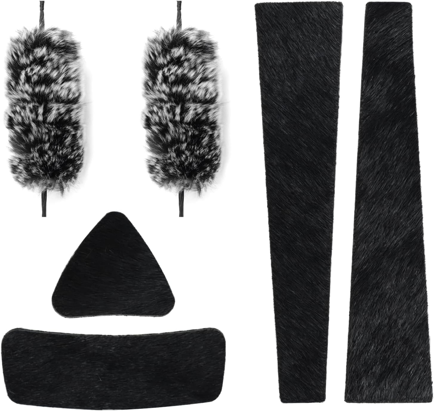 FUNTRESS Archery Bow String Silencers Set Leather Arrow Rest Plate Adhesive Bow Silencer Strip for Recurve Bow Traditional Longbow