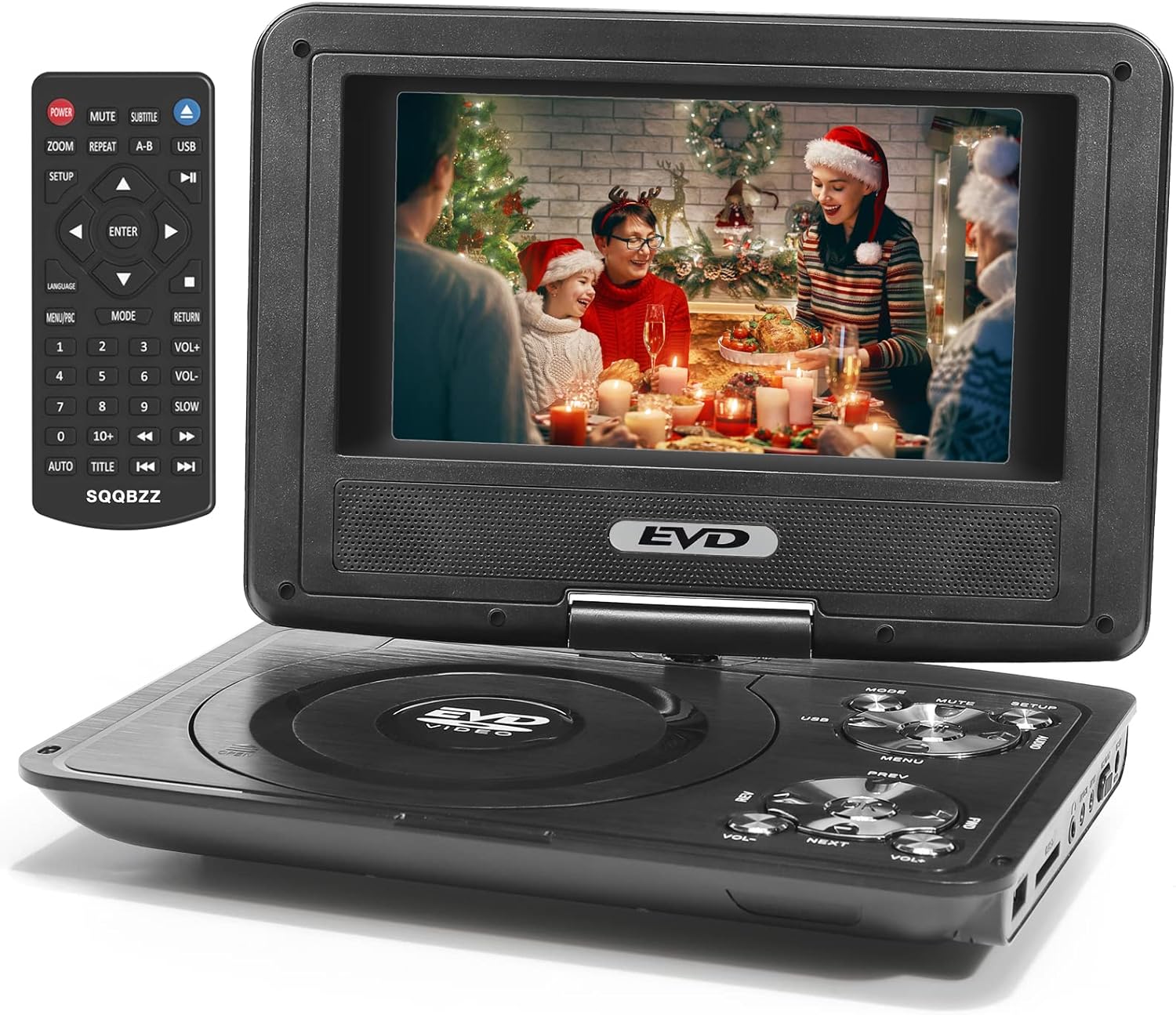 SQQBZZ 9" Portable DVD Player with 7" Swivel Screen,Car DVD Player
