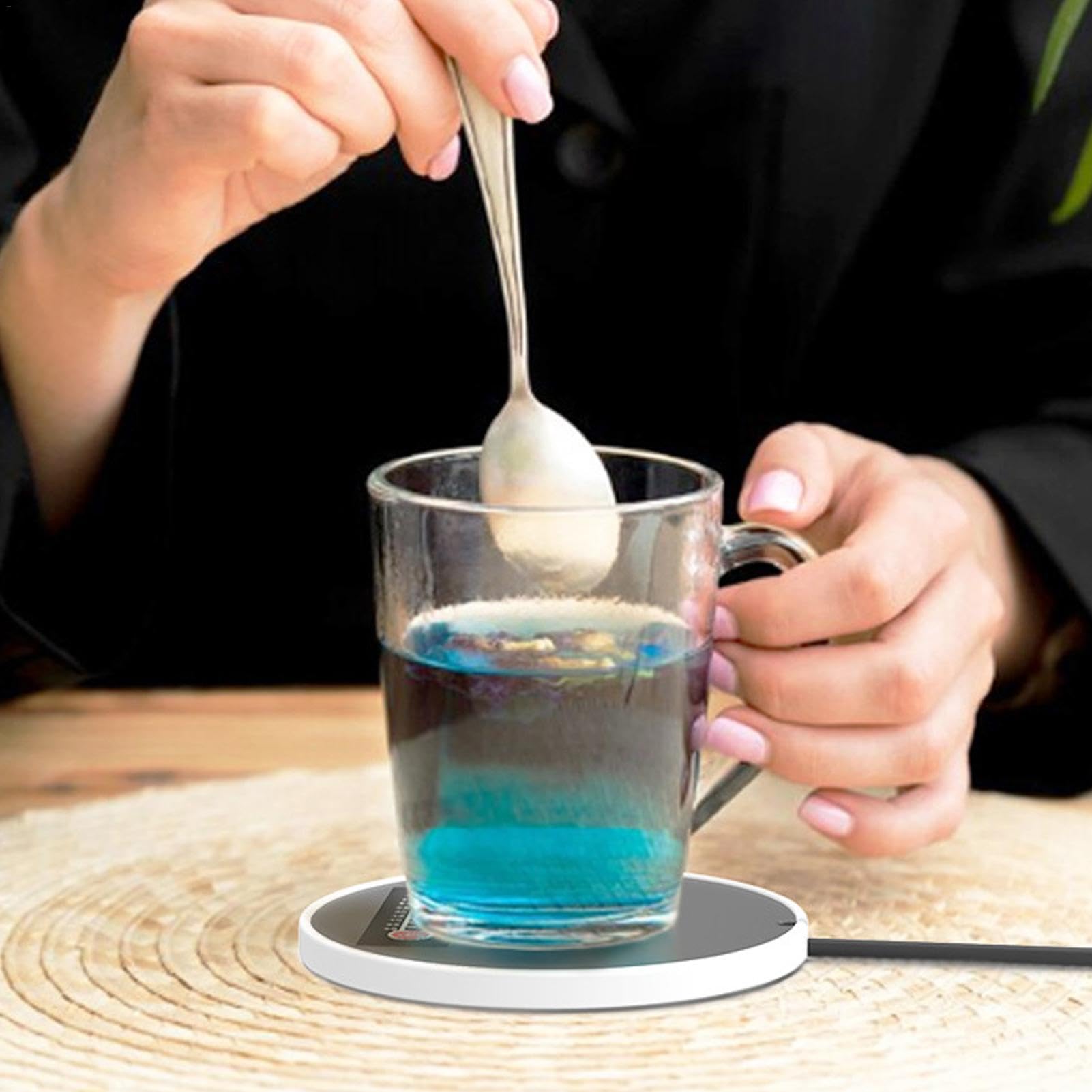 Scaldabagni da caffè per scrivania, riscaldatore per bevande, riscaldatore per tazza di caffè, riscaldatore intelligente per tè al latte, scalda tazza per caffè, bevanda, tè