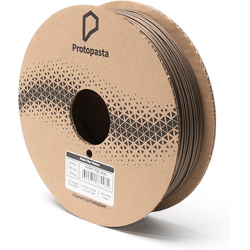 Protopasta 3D Printer Filament | PLA Filament 1.75mm | Matte Fiber HT PLA Walnut Wood | 500g Spool