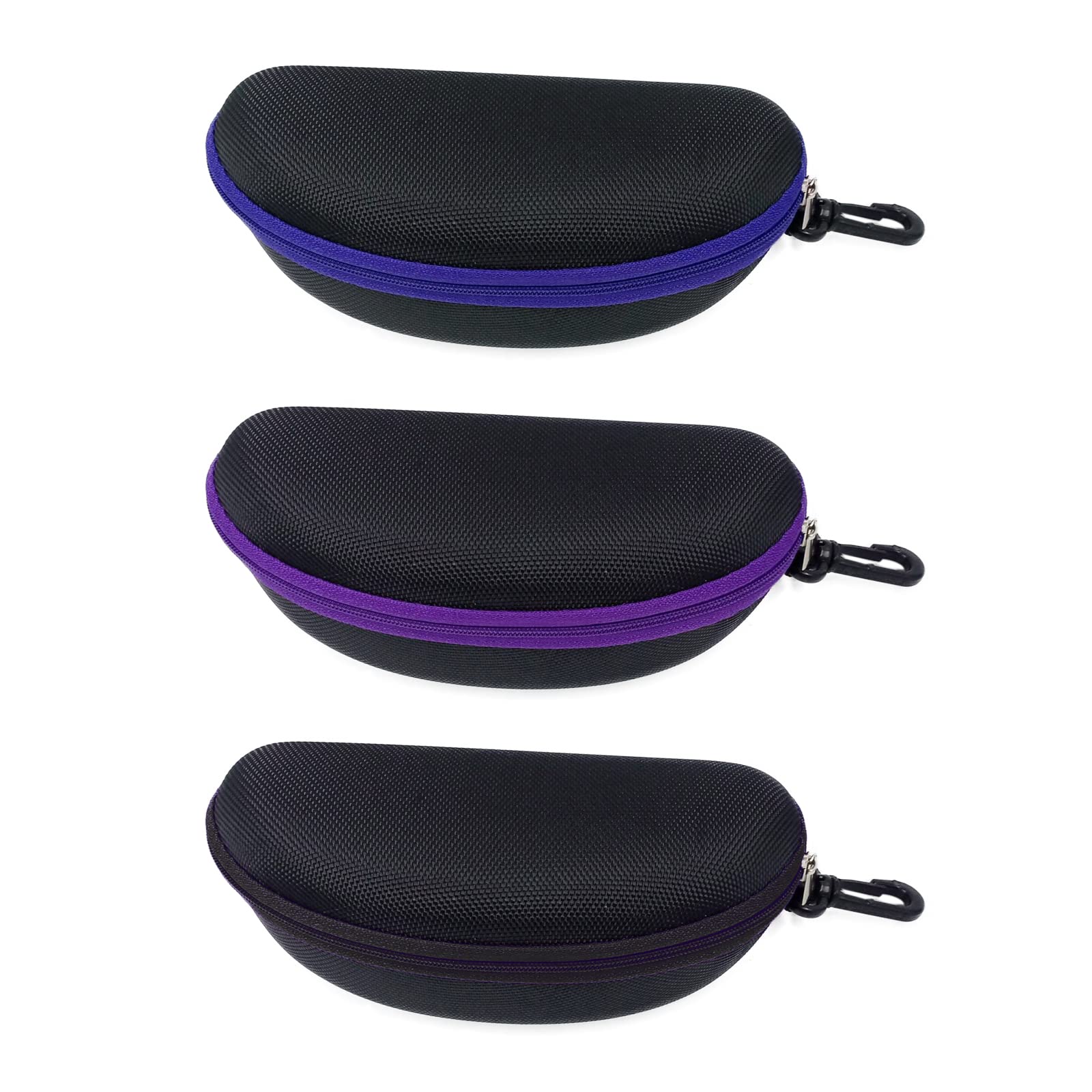 SUNTRADESunglasses Case，Men Women Portable Travel Zipper Eyeglasses Case,Set of 3