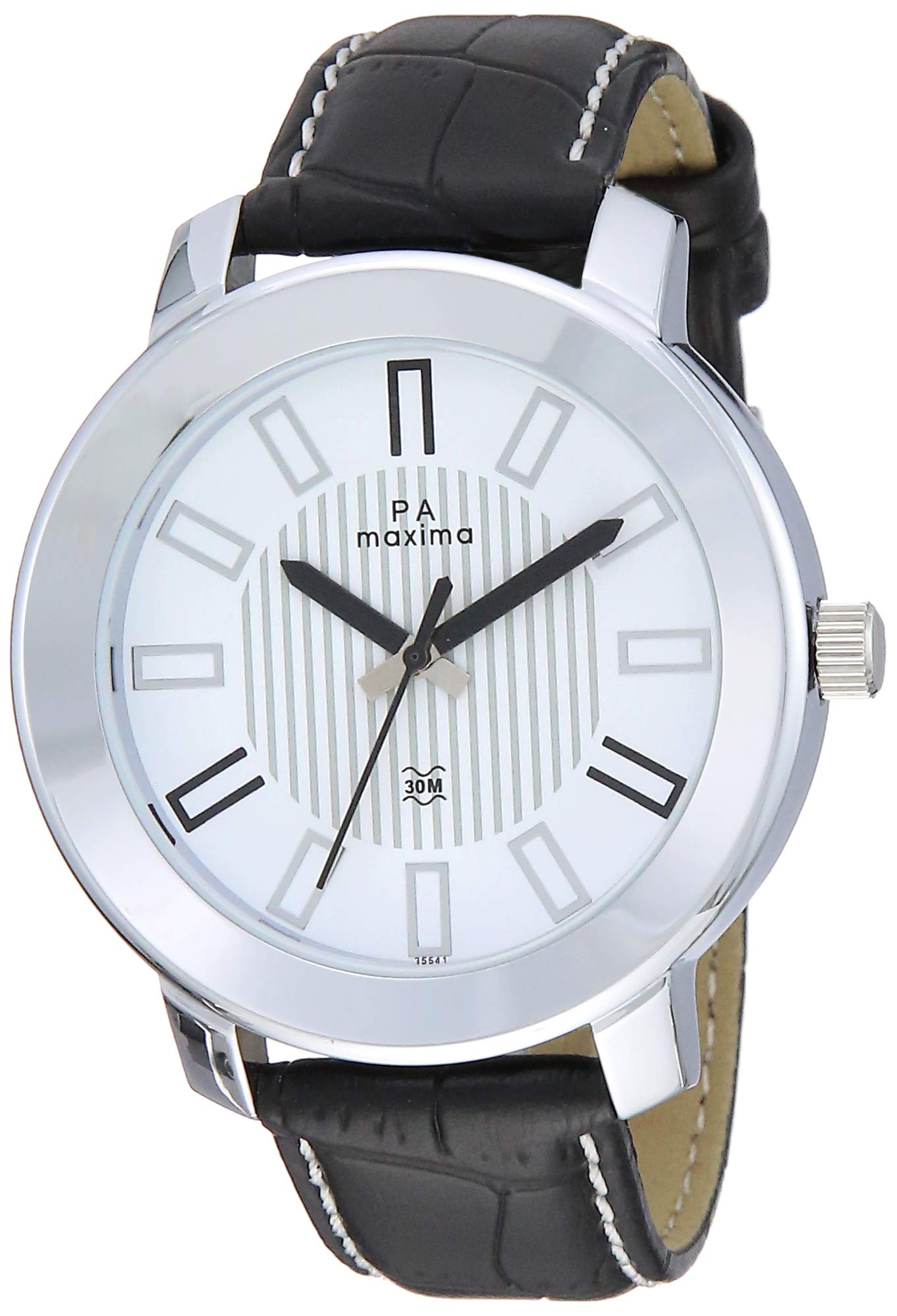 Maxima Leather Attivo Analog White Dial Men Watch - 35541Lmgi, Black Band (B00XVW752K) Amazon Price History, Amazon Price Tracker