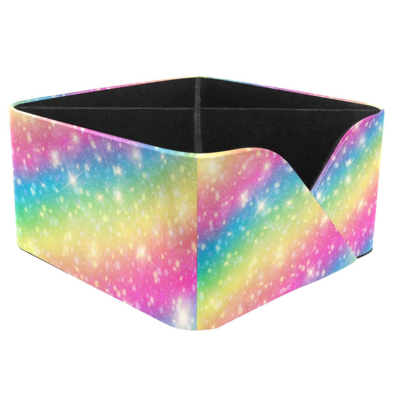 KengjuTesu Galaxy Fantasy Unicorn Sky Rainbow Desktop Organizer Pen Holder, Rectangular Pencil Cup for Office, Study and Makeup Stations