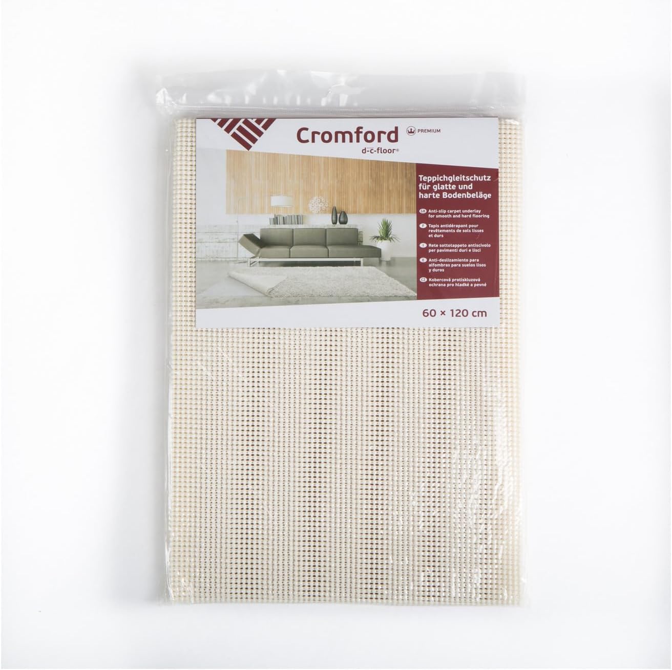 d-c-fix Trent Carpet Glide Protection, 1.20 m x 1.80 m, Non-Slip Mat for Smooth and Hard Floors, Breathable & Waterproof Non-Slip Underlay, Non-Slip Carpet Stopper