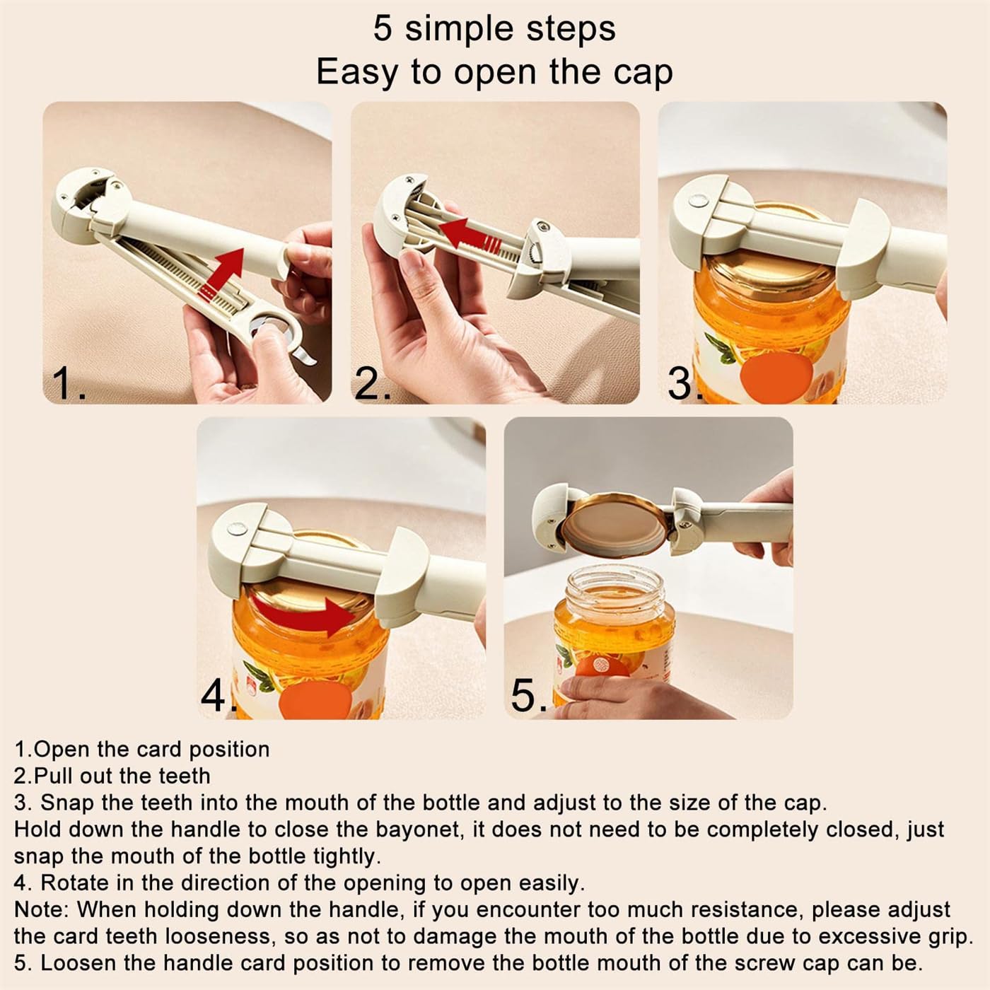 Atornillador de tapa ajustable de acero inoxidable, abridor de botellas retráctil multifuncional, abridor de latas magnético, herramienta de cocina múltiple for tarros de gelatina, vino, cerveza y otr