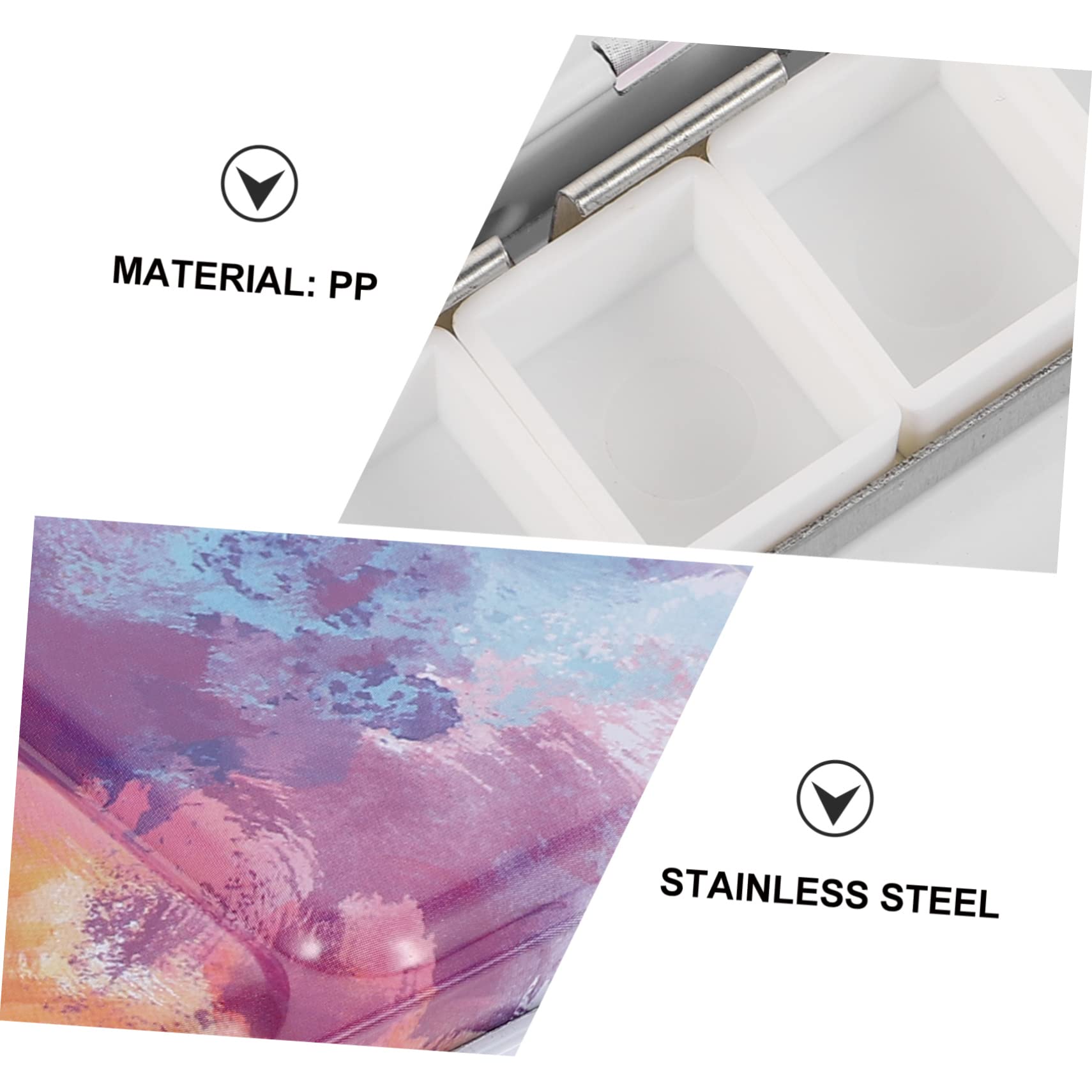 2sätze Aquarellbox Tragbare Metallpalette Mit Fächern Klappbare Künstler Und Schüler Für Unterwegs Leicht Und Langlebig Für Kreative Projekte