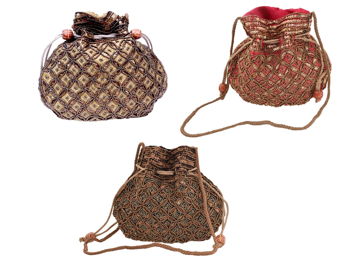 See full amazon price history chart for Craft Trade Potli Bags for Ladies Rajasthani Jaipuri Handmade Embroidery Designer Matka Bag Women Multicolor Wristlet Clutch for Wedding, Party and Return Gifts Craft Trade Potli Bags for Ladies Rajasthani Jaipuri Handmade Embroidery Designer Matka Bag Women Multicolor Wristlet Clutch for Wedding, Party and Return Gifts (B0CG9MY3CX) Amazon Price History, Amazon Price Tracker