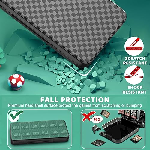 Miniatura 6 de CYKOARMOR Switch Game Case with 24 Game Holder Compatible with Nintendo Switch&Switch OLED Game Card, Compact Switch Cartridge Case Plain Black