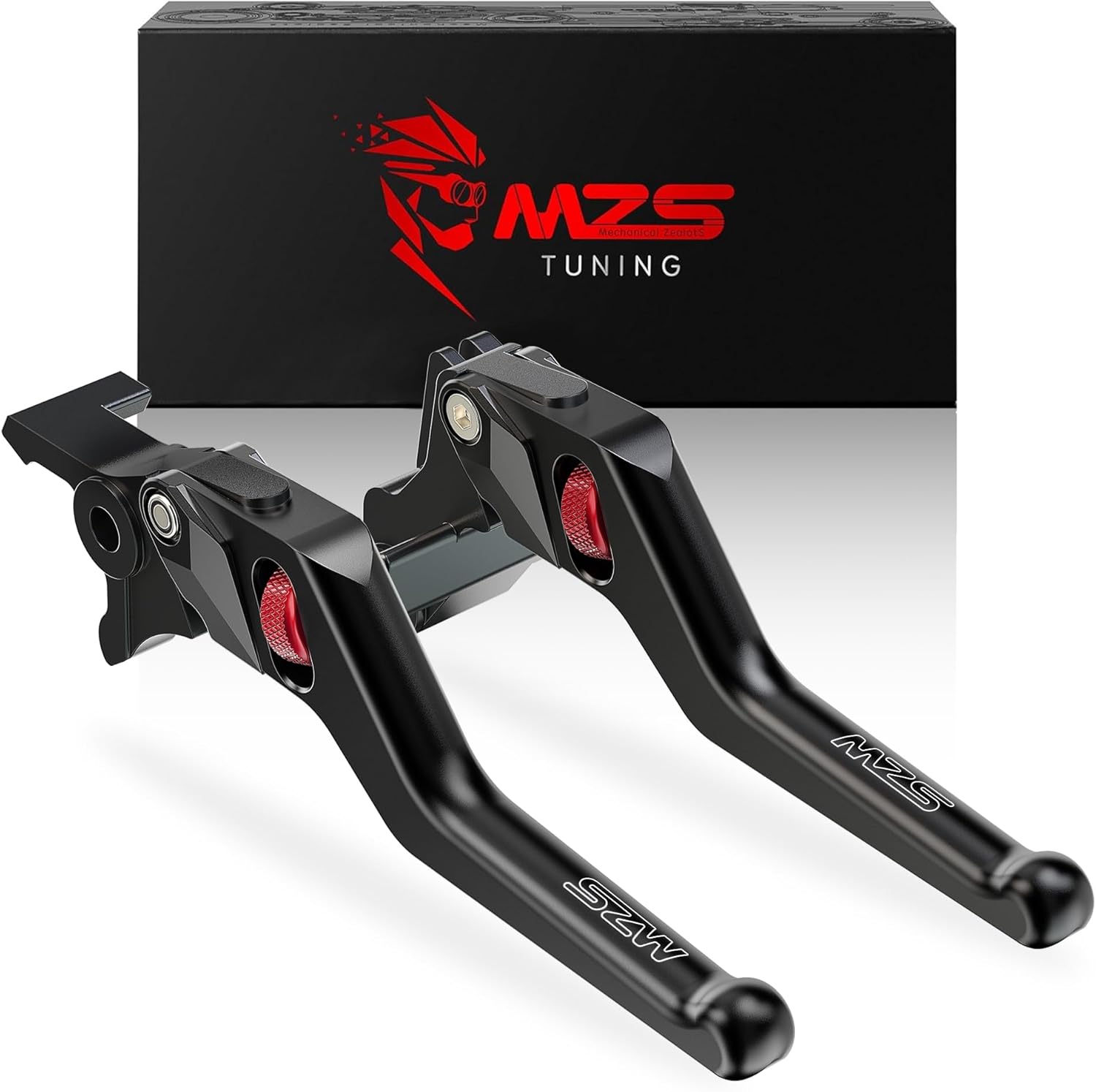 MZS Motorcycle Brake Clutch Levers Compatible with Z900 2017-2024 / Vulcan S 650 KLE650 2015-2025 / Z650 Z650RS EX650 ER6F 2017-2025, Wheel Adjustable Short Hand Lever CNC Accessories Black