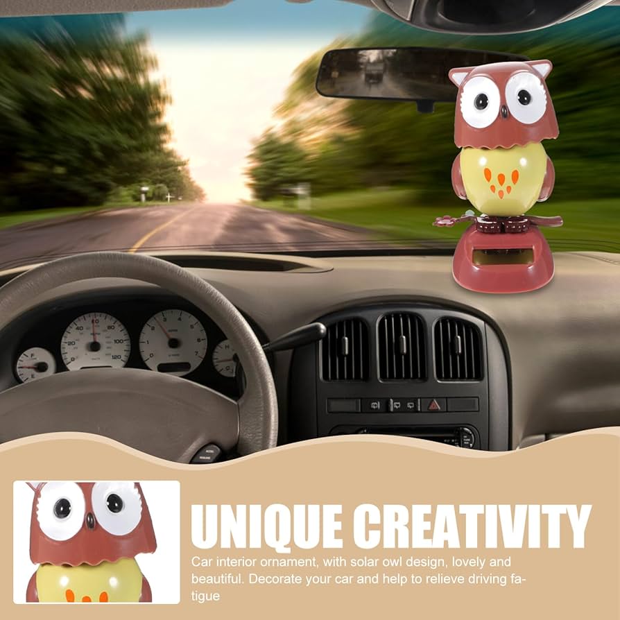 Amazon.co.jp: SEWACC 首振り人形 車 置物 フクロウ 置物