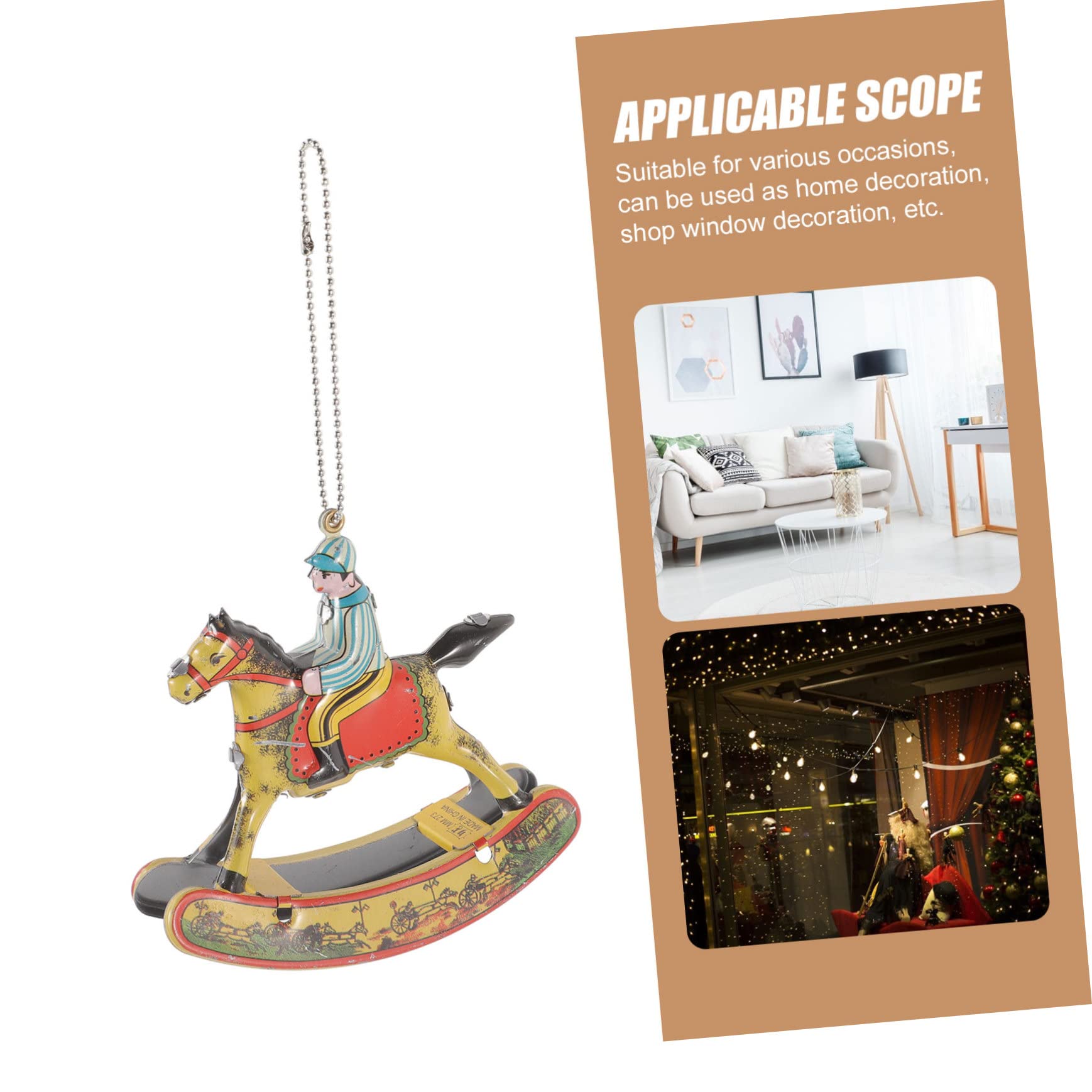 Amazon | TEHAUX 鉄製ロッキングホースの装飾品 デスクトップ