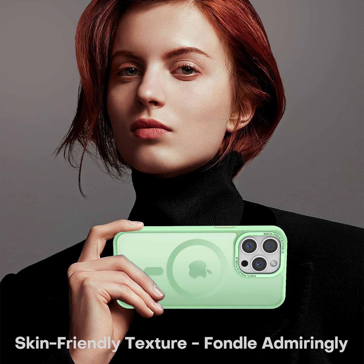 Newfuture Designed for iPhone 14 Pro Max Case with Magnetic [13 FT Military Drop Protection] [Compatible with Magsafe] Slim Translucent Matte Shockproof with Anti-Fingerprint Phone Case, Matcha Green - Image 7