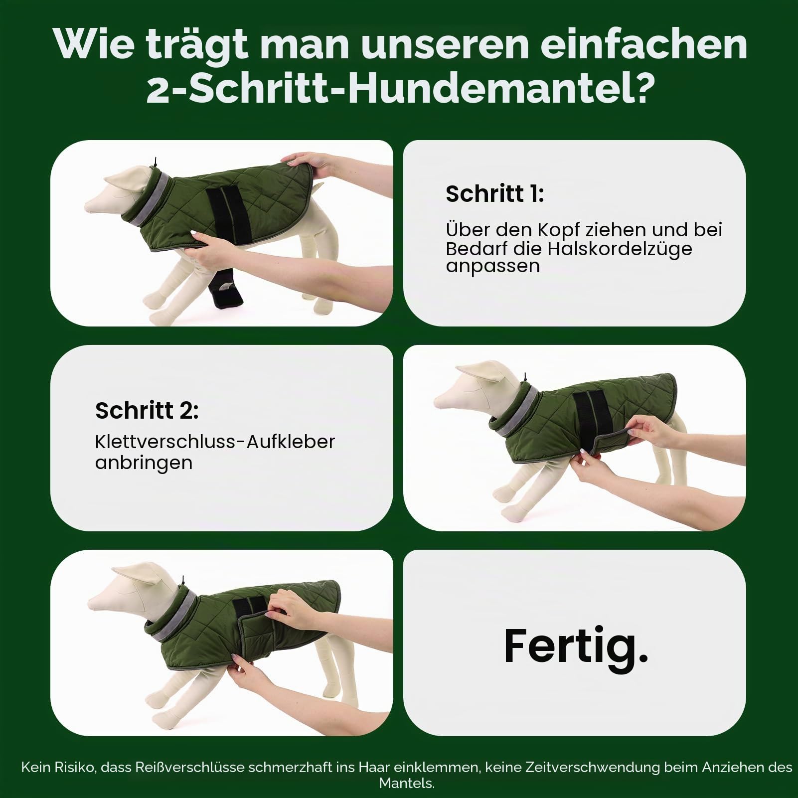ASENKU Hundemantel Winter XL – Wasserdicht & Winddicht für Grosse Hunde | Fleecegefüttert, Reflektoren, verstellbarer Riemen. Warm Hundejacke für Border Collie, Boxer winterliche Spaziergänge