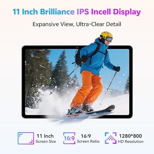 Miniatura 4 de Tableta SVITOO de 11 pulgadas, Tableta Android 15 con Octa-Core, 12 GB RAM 128 GB de almacenamiento 1 TB ampliable, pantalla grande Incell de