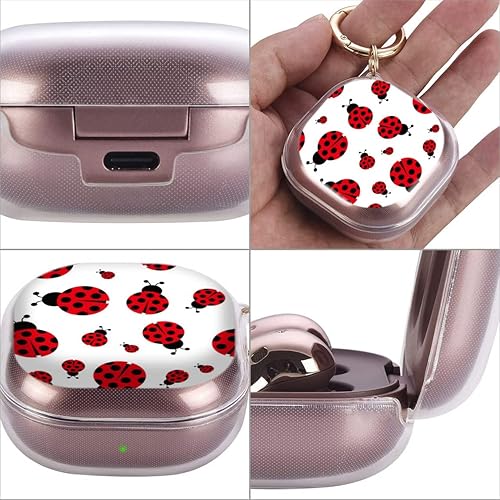 Miniatura 3 de Funda protectora de TPU suave a prueba de golpes compatible con Galaxy Buds 2  Galaxy Buds ProGalaxy Buds Live - Patrón de mariquita