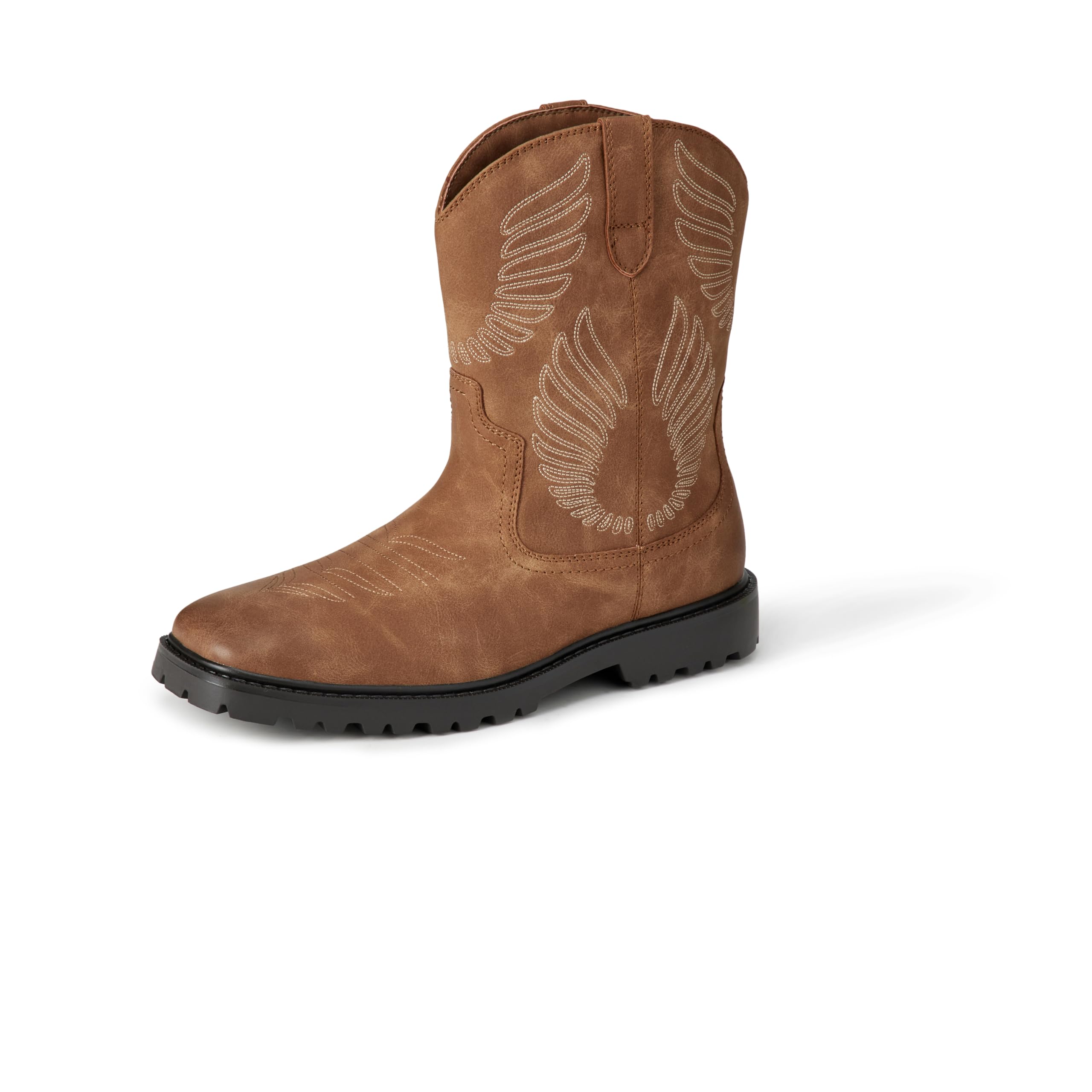Amazon Essentials Men's Square Toe Western Cowboy Boots, Tan, 10