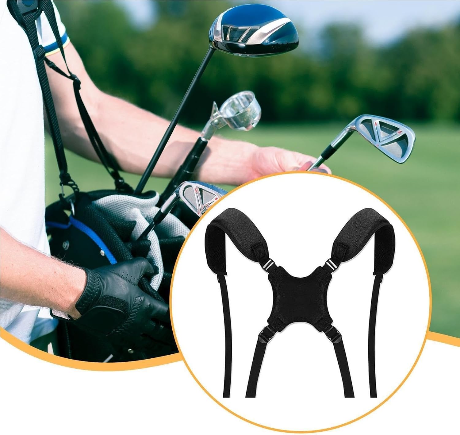 Golf Bag Straps Golf Bag Strap Golfer Accessories Universal Carry Waterproof Padded Backpack Straps