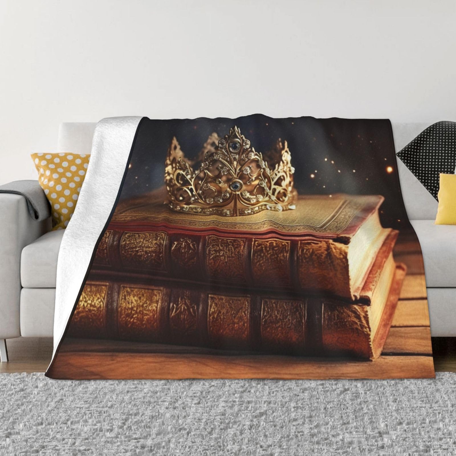 Couverture polaire Book1 contre le froid, flanelle douce et légère pour lit et canapé