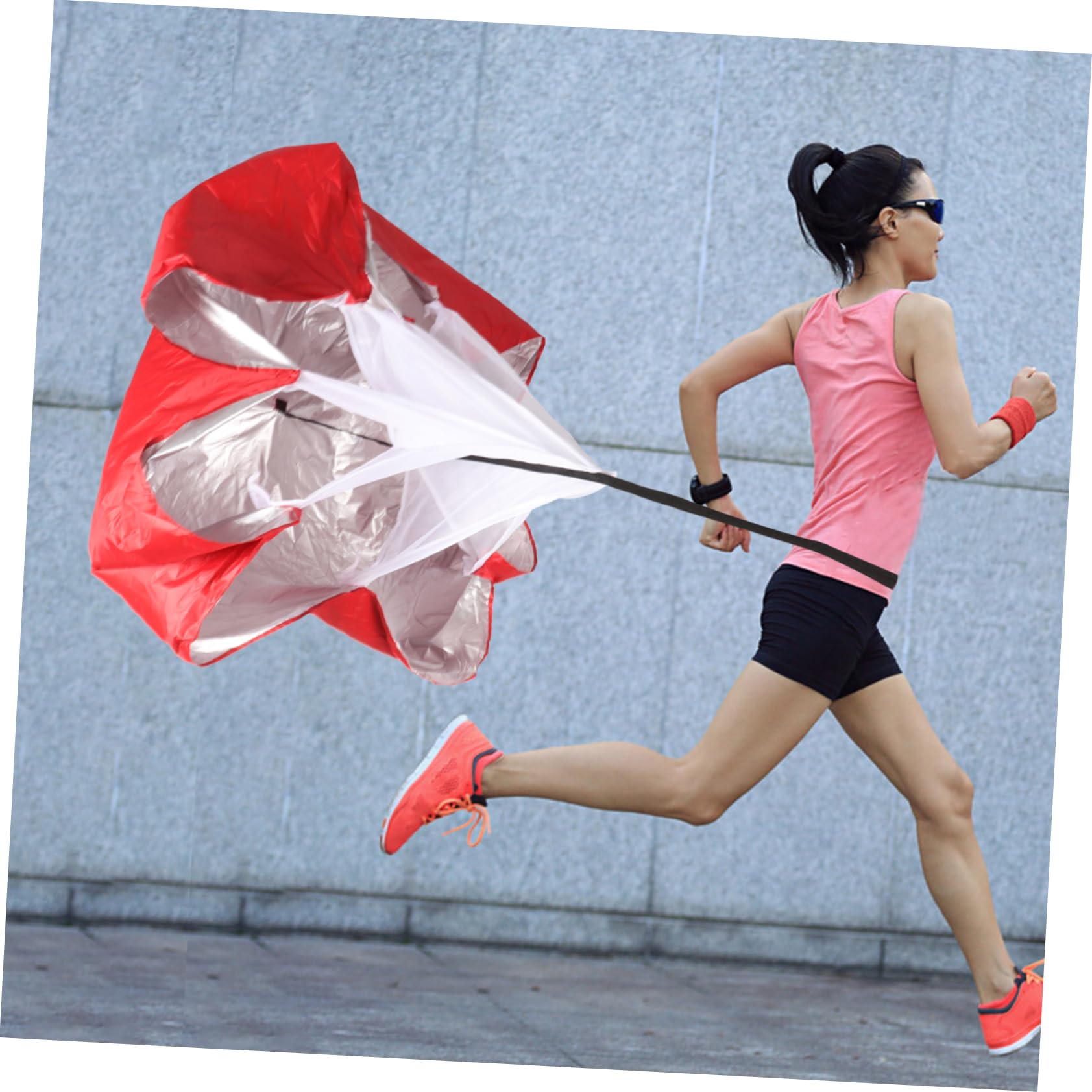Happyyami Running Resistance Parachute for Speed Enhancement Training Equipment Core Stability Oxford Cotton Adult Exercise Adjustable Rope