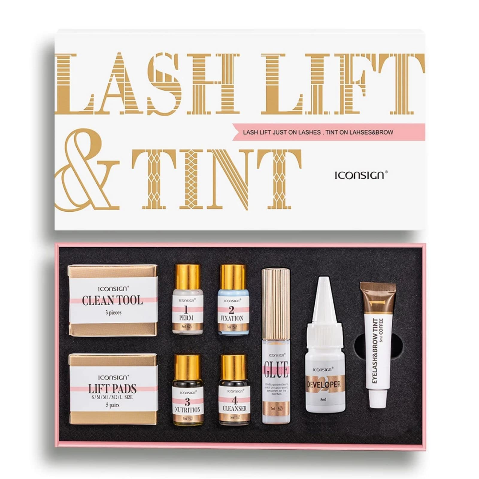 Kit Laminación de Pestañas y Cejas 2 en 1, JasCherry Kit Elevación Pestañas y Cejas Profesional, Permanente de Cejas de Bricolaje para Cejas más Completas y Gruesas, Larga Duración 8 Semanas