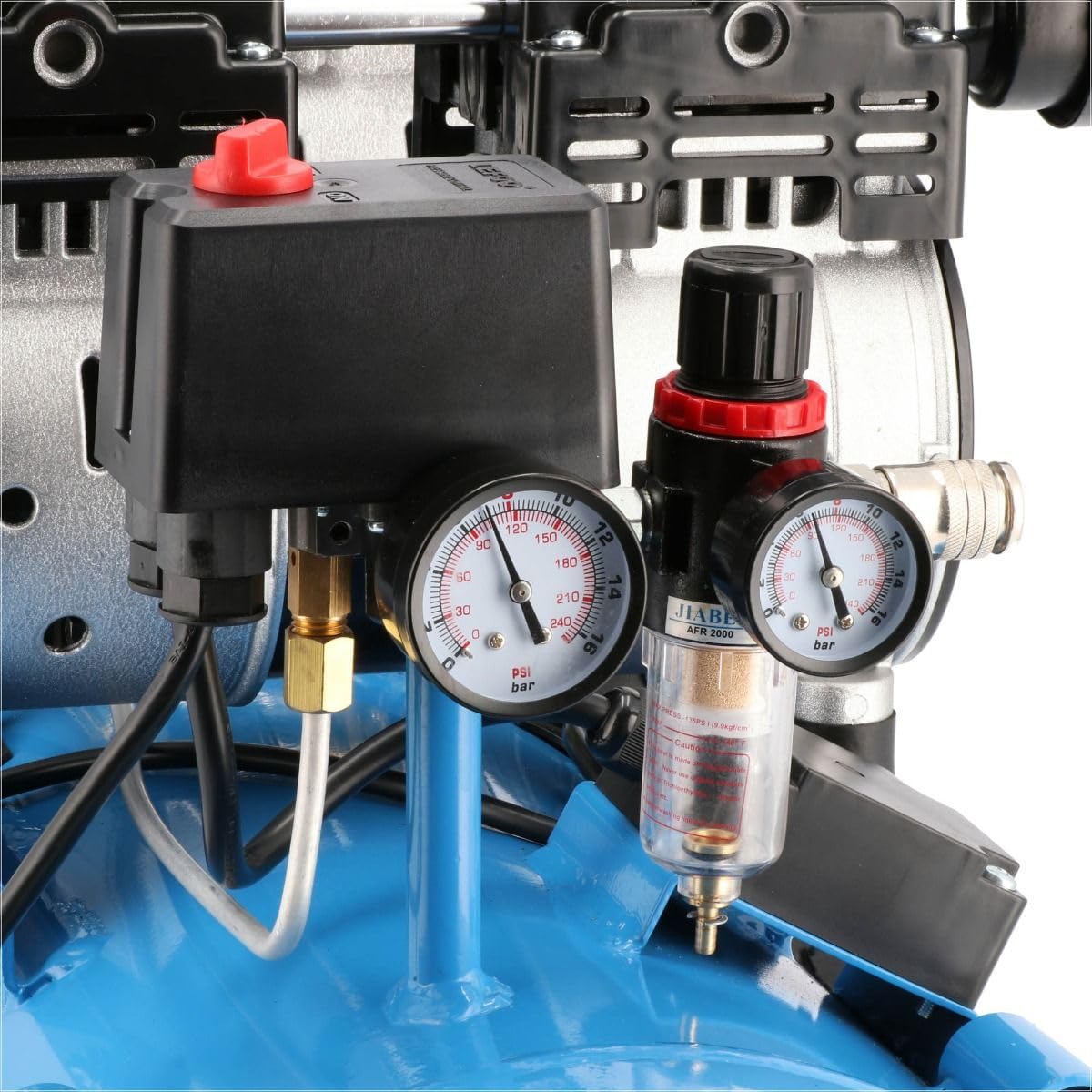 Airpress® LMO 50-270 - Compresor de aire comprimido silencioso 2 CV 50 l 8 bar tipo 36504