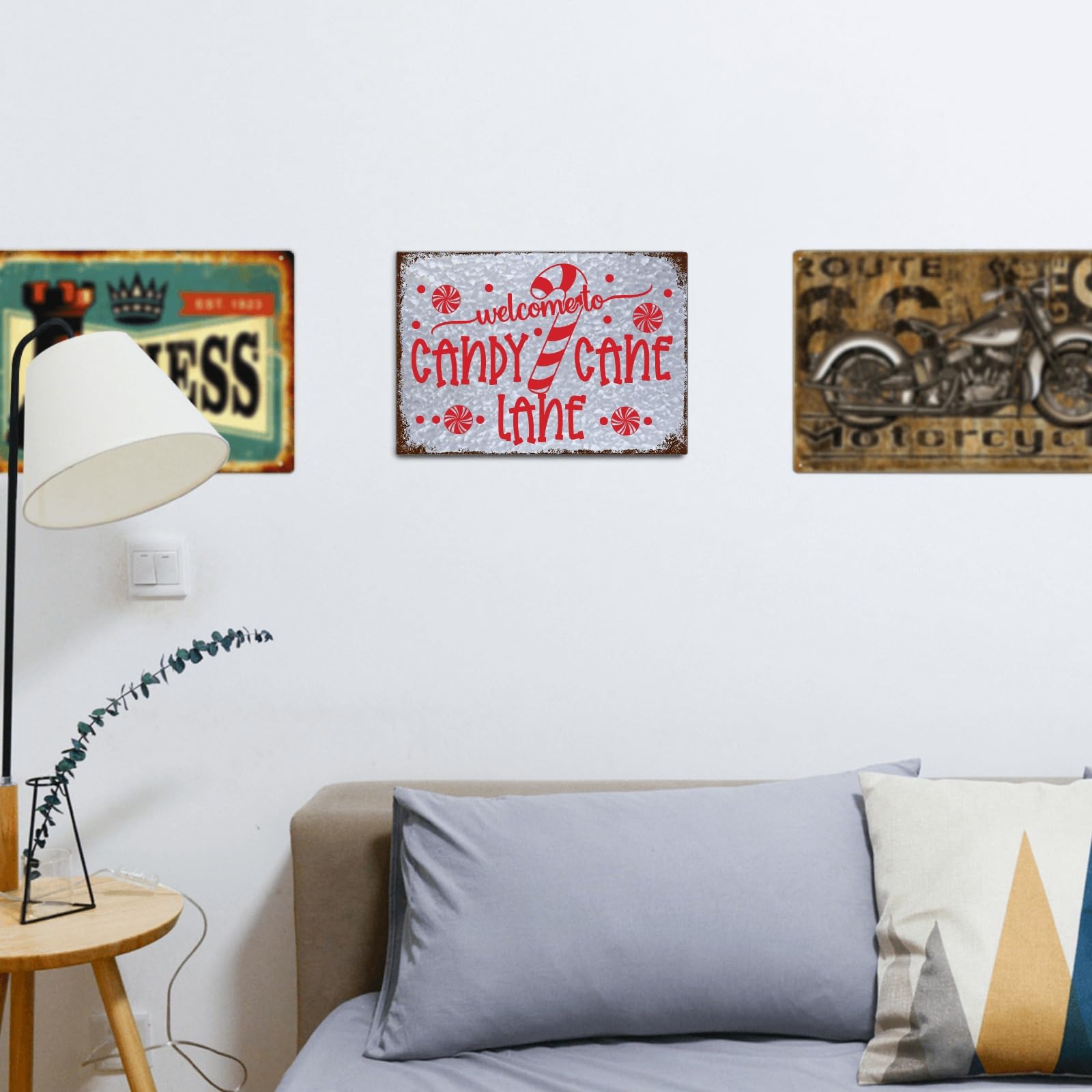 Amazon.com : Candy Cane Lane Sign Vintage Signs For Kitchen Decor