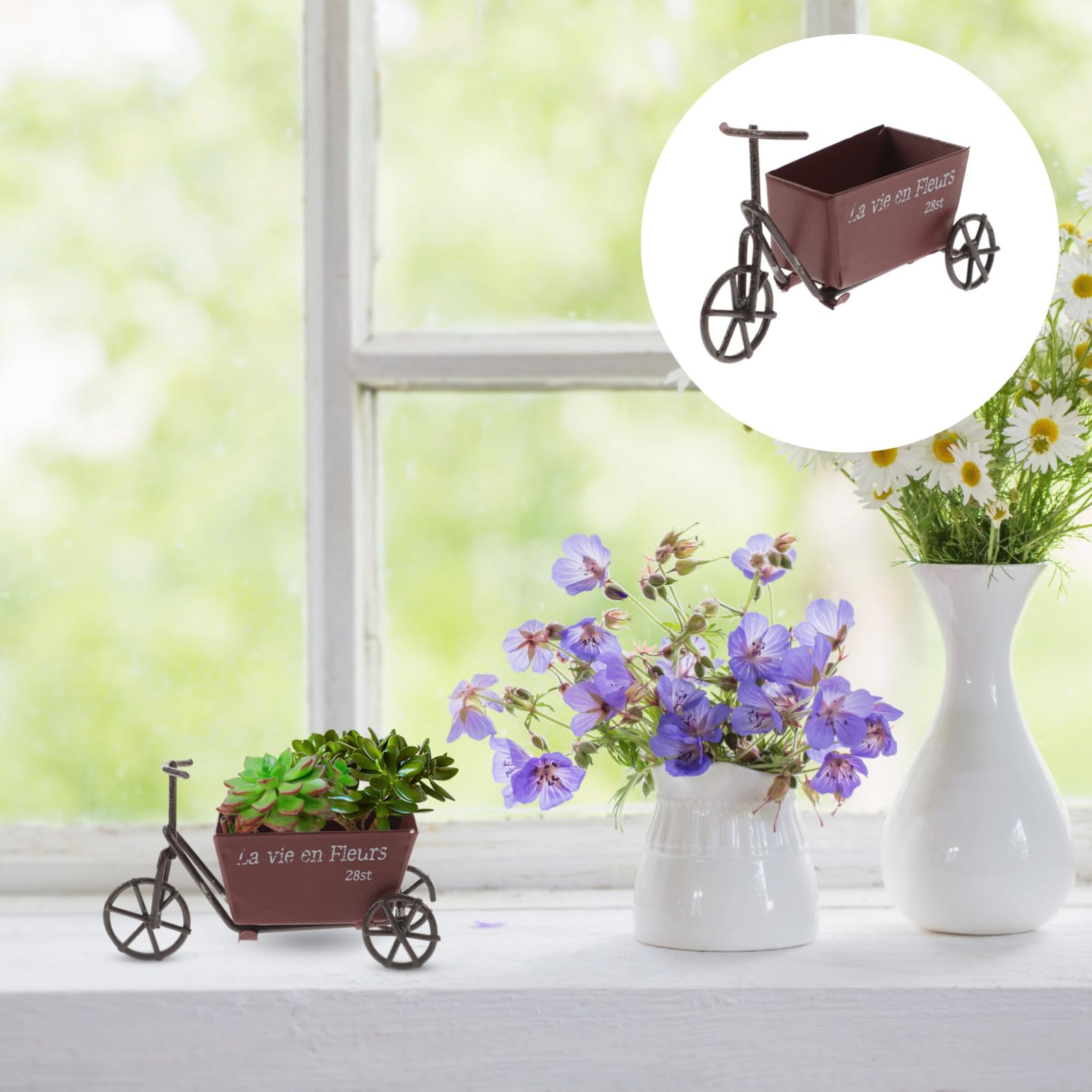 Amazon.co.jp: Yardenfun ボックス 手押し車 植木鉢 フラワー