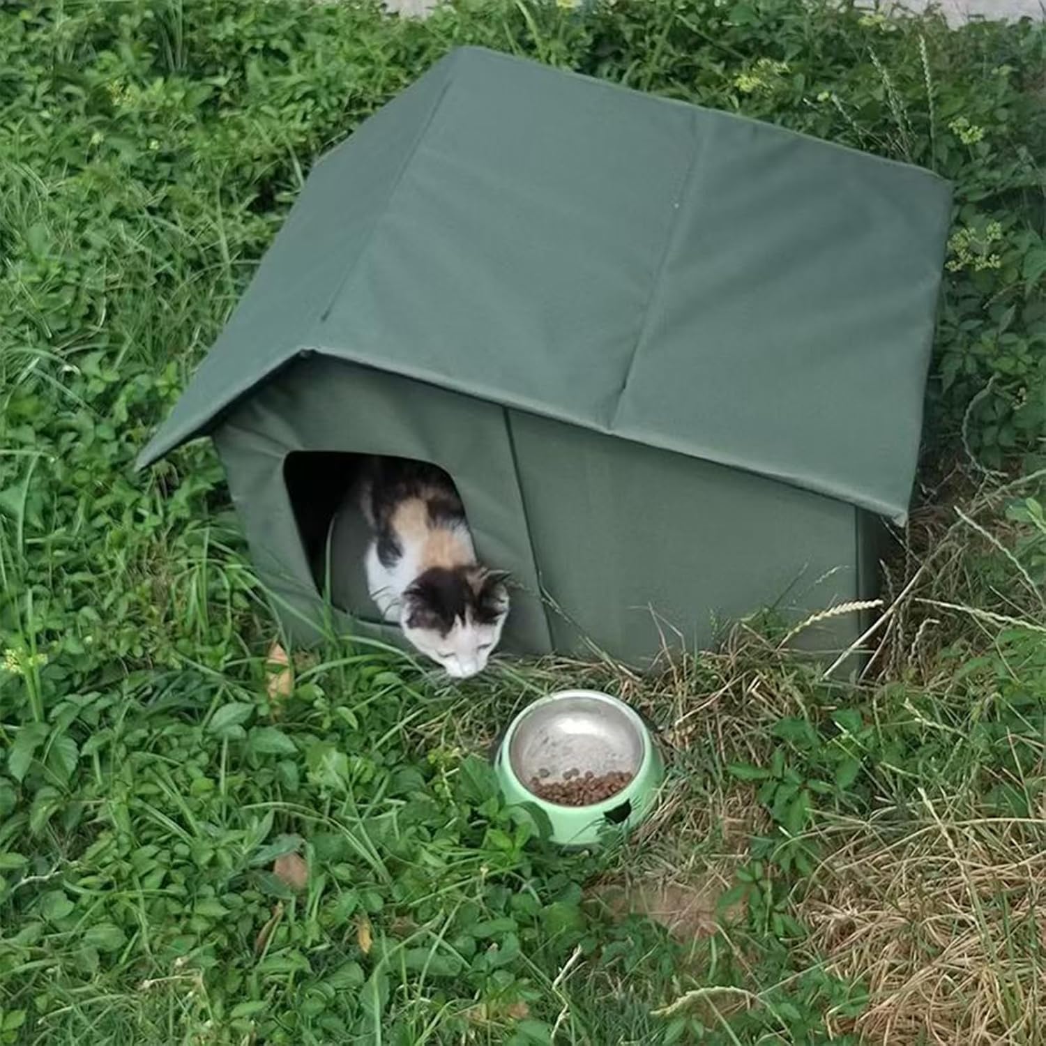 小屋 野外猫ハウス 外猫ハウス 屋外 防水 2つの出入り口の猫屋敷