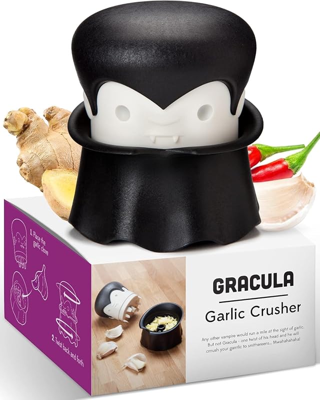 OTOTO Gracula Garlic Crusher Garlic Mincer Also for Ginger Nuts Chili Herbs - Twist Top Mincer Easy Squeeze