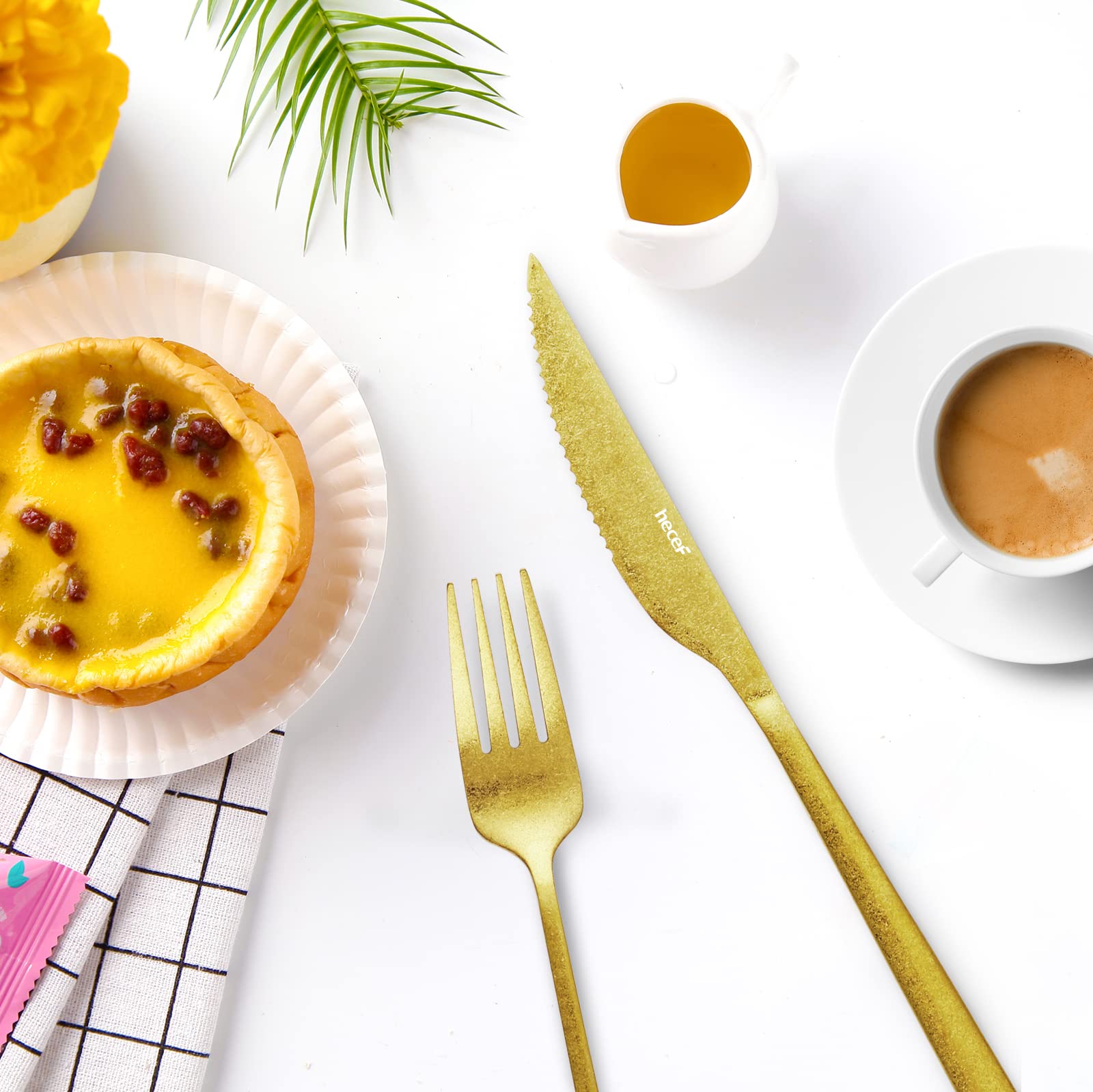 Set Posate Da Viaggio 10 Pezzi - Acciaio Inox Nero, Con Custodia, Per Campeggio, Ufficio, Picnic - Foto 12