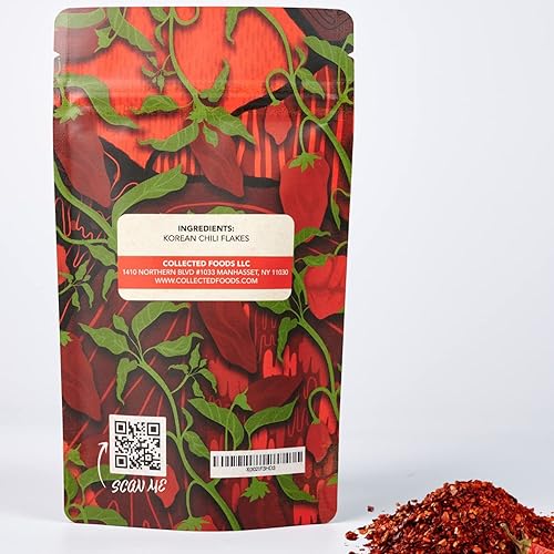 Vista 17 de Copos de pimiento rojo Gochugaru prémium – Polvo de chile coreano secado al sol para kimchi, adobos, barbacoa y cocina diaria (2 onzas)