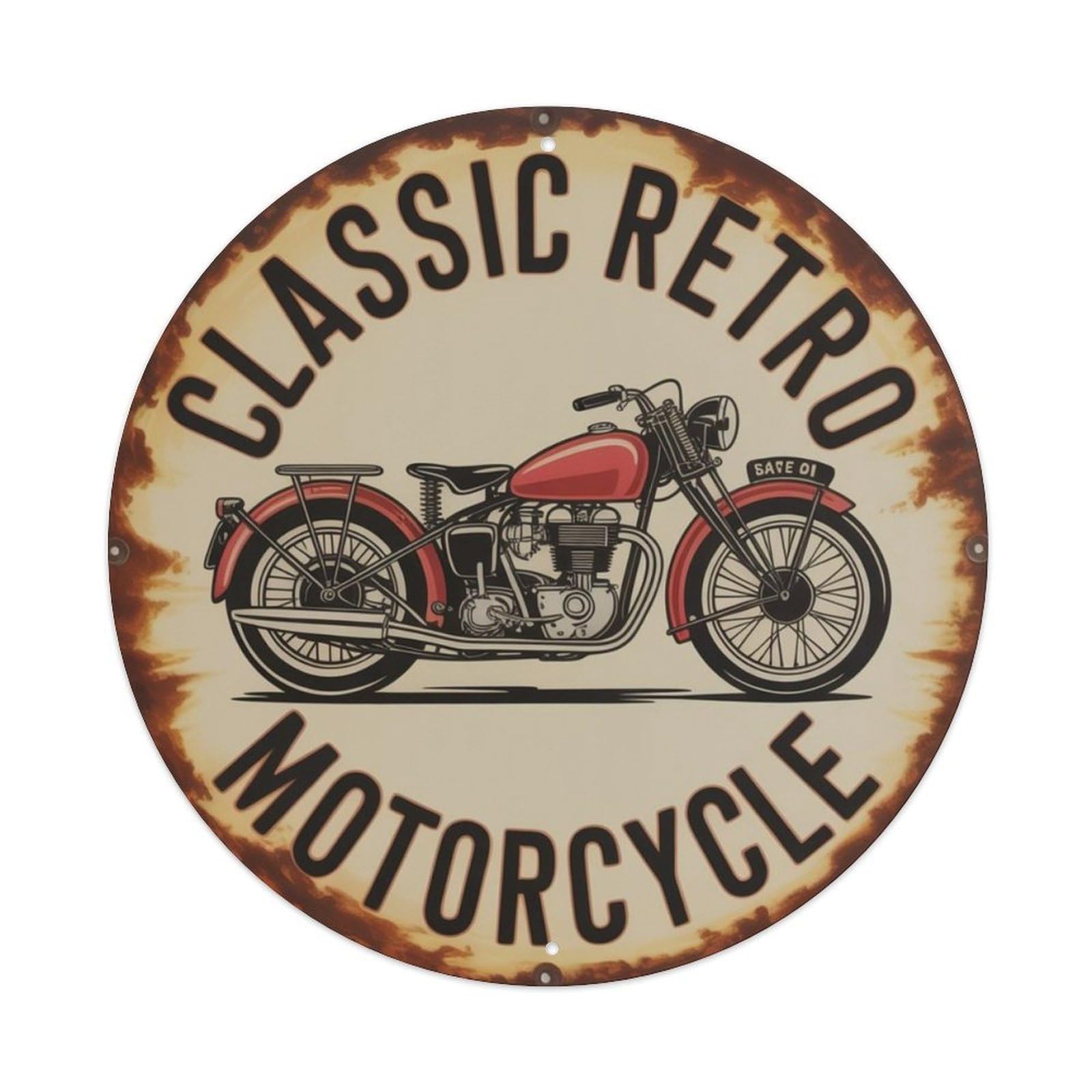 Lvalogy Style Classic Retro Motorcycle Metal Tin Sign Plaque