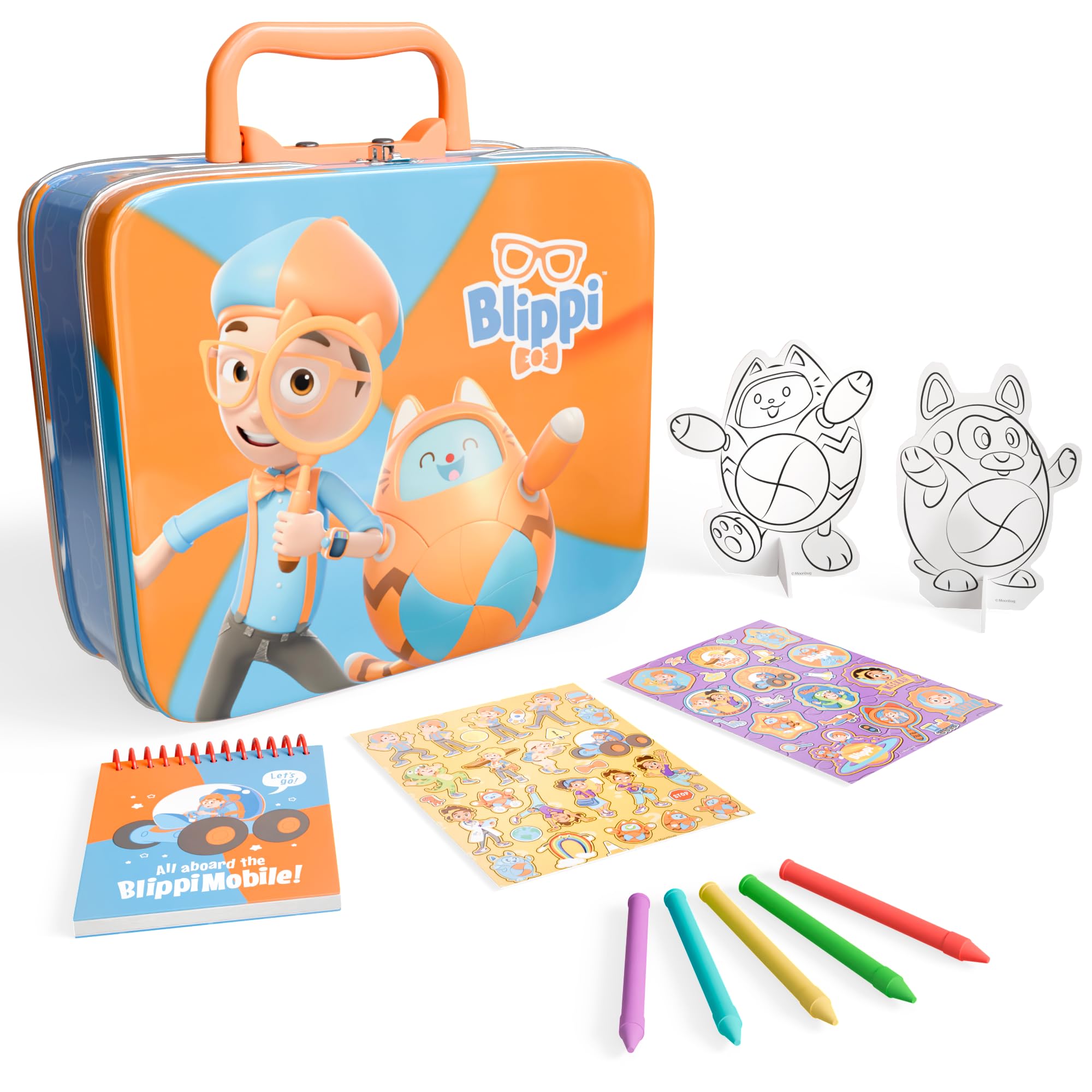 Amazon.com: Lollipop Blippi Tin Box Art Set for Toddlers