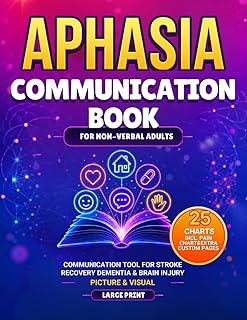 Aphasia Communication Book for Non-Verbal Adults (Large Print): Picture & Visual Communication Tool for Stroke Recovery, Dementia & Brain Injury (Aphasia Workbook for Adults)