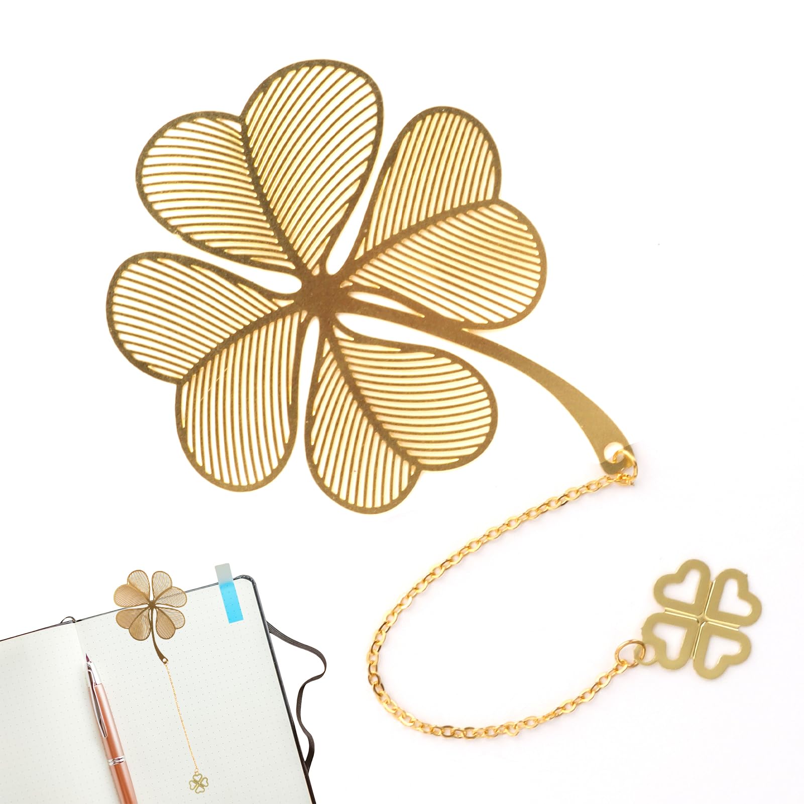 Marcapáginas de Metal, Diseño Intrincado y Elegante Cadena Dorada para Disfrutar de Momentos de Lectura Únicos y Memorables, Marca Paginas, Marcapaginas Personalizado, Marcapaginas