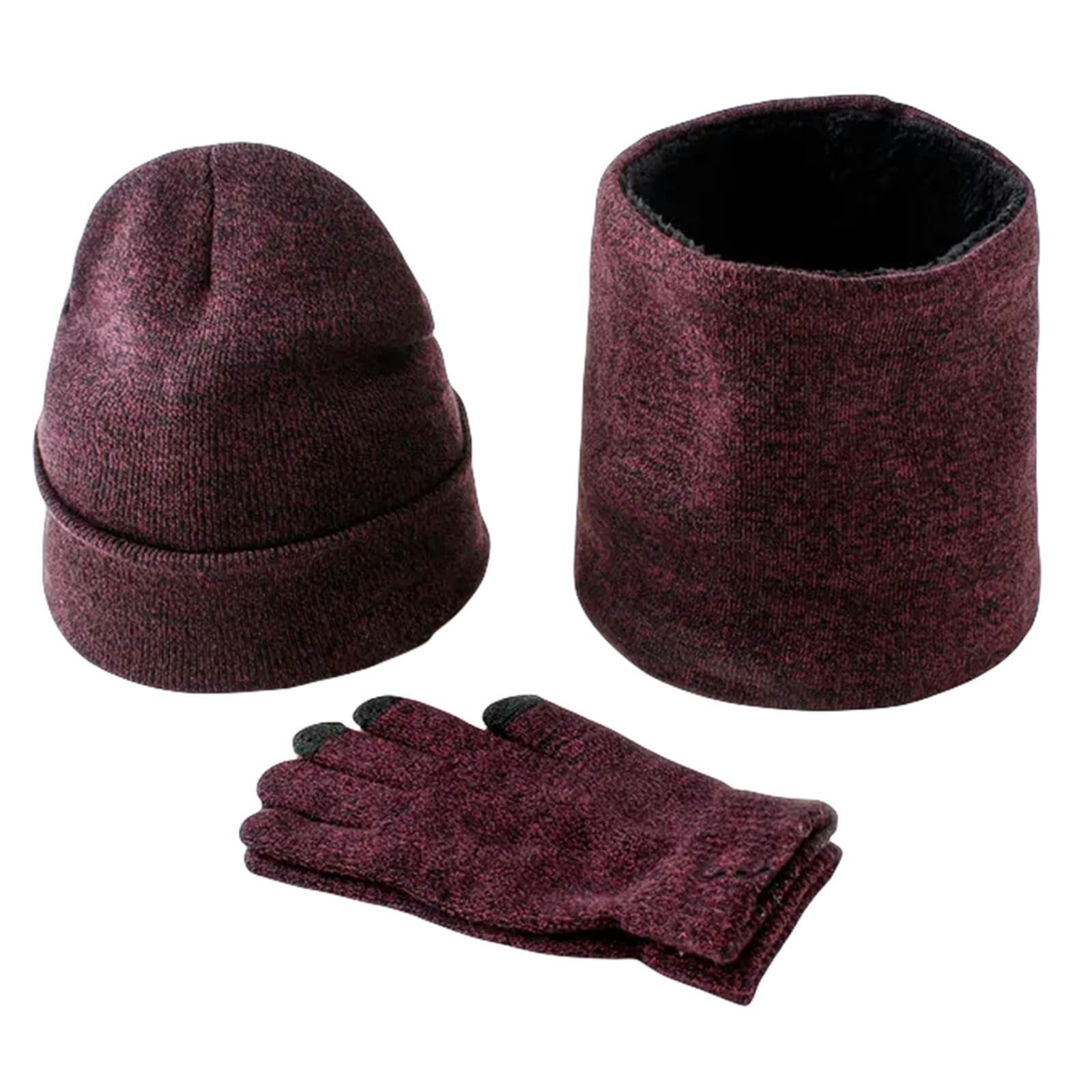 Set de gorro bufanda y guantes térmicos para proteger el cuello y manos del frío 8
