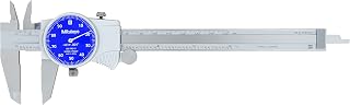Mitutoyo 505-742-51 6" Dial Caliper Blue Face 0.001" Precision - Smooth Slide, Shockproof OD/ID/Depth Gauge