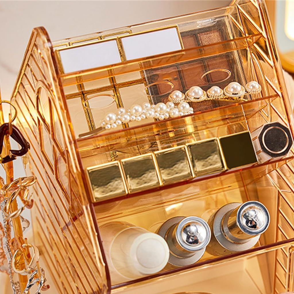 Boîte de rangement pivotante à 360 degrés pour cosmétiques, bijoux, pinceaux de maquillage et rouges à lèvres