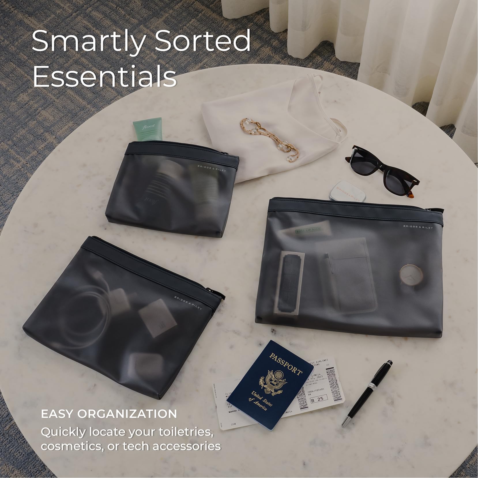 Briggs & Riley Niezbędniki podróżne, Czarny, Pouch, 3 pc. Set, Briggs & Riley Niezbędniki podróżne